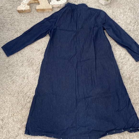 Lemon Dress Women's Jean Dress with Flower embroidery (Small to Medium) - Picture 5 of 5